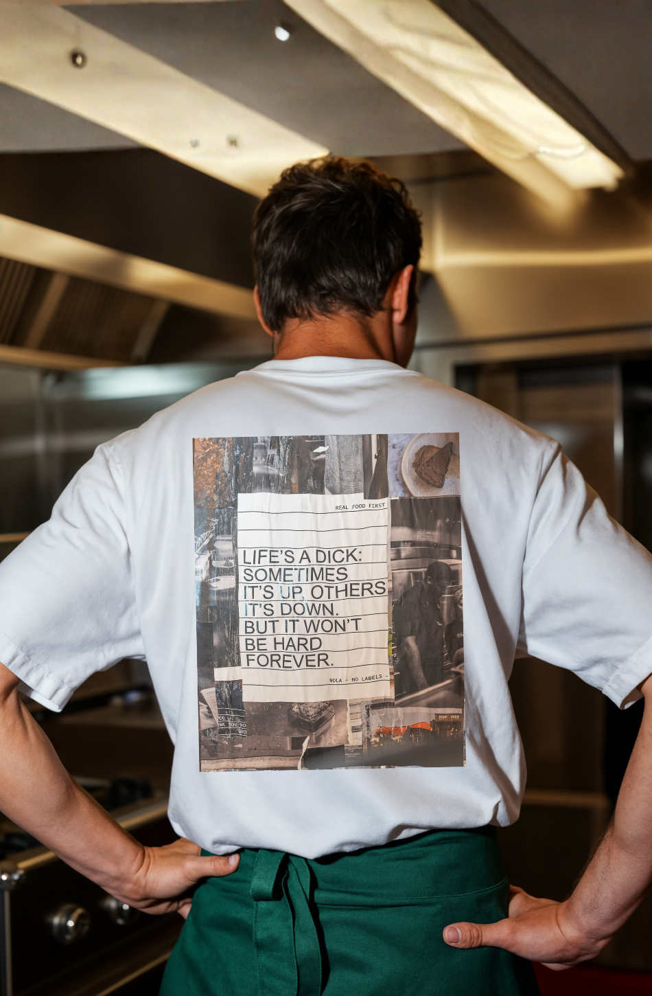 Foodies Gifts T-shirt featuring The Foodies Club x NOLA design with humorous "Life is a Dick" slogan on a casual cotton tee.