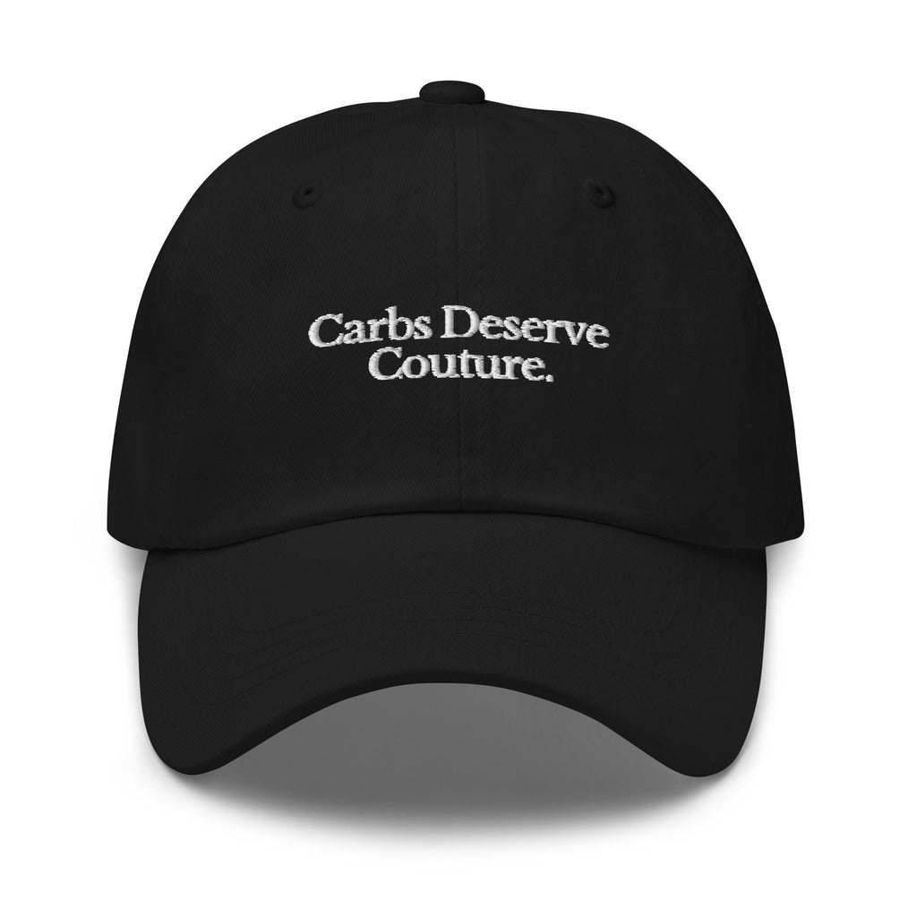The Foodies Club - Carbs Deserve Couture | Boné Dark - Foodies Gifts – by The Foodies Club 