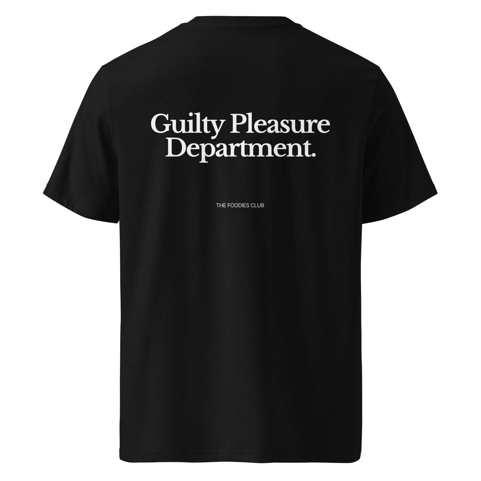 The Foodies Club - Guilty Pleasure Department | T-shirt Dark - Foodies Gifts – by The Foodies Club 