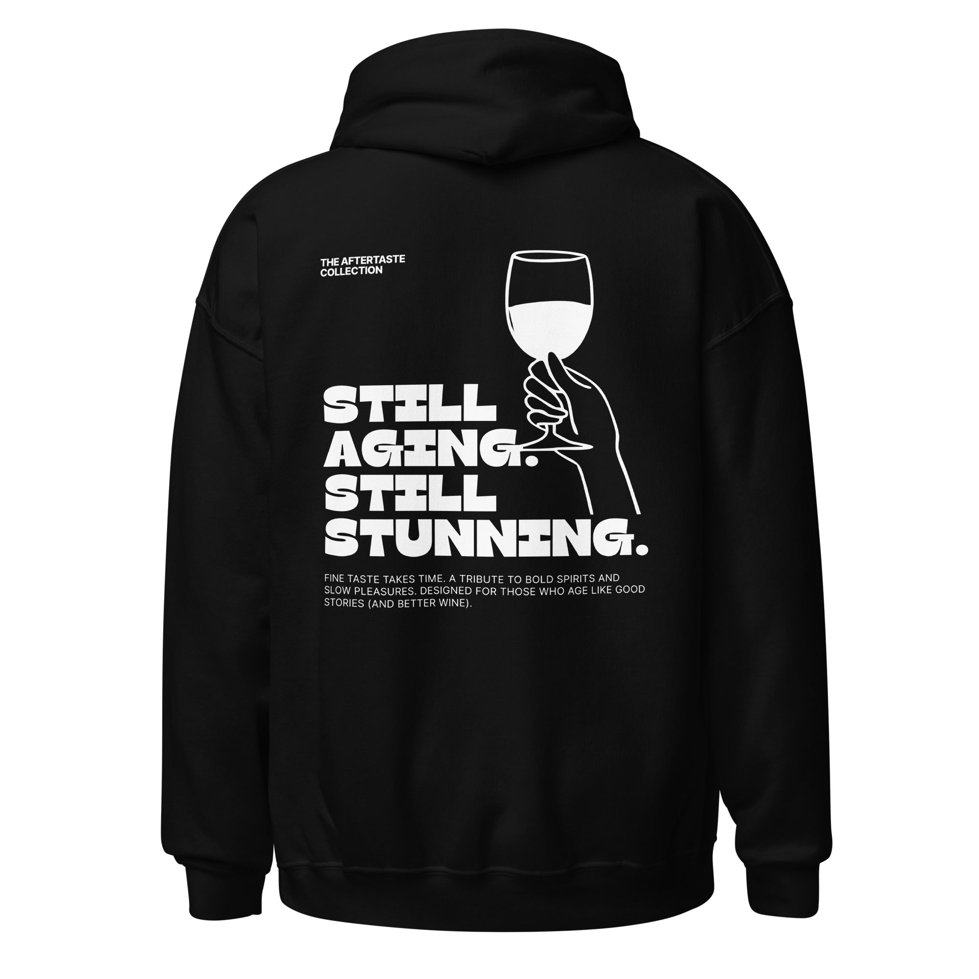 The Aftertaste Collection - Still aging. Still stunning | Hoodie Dark - Foodies Gifts – by The Foodies Club 
