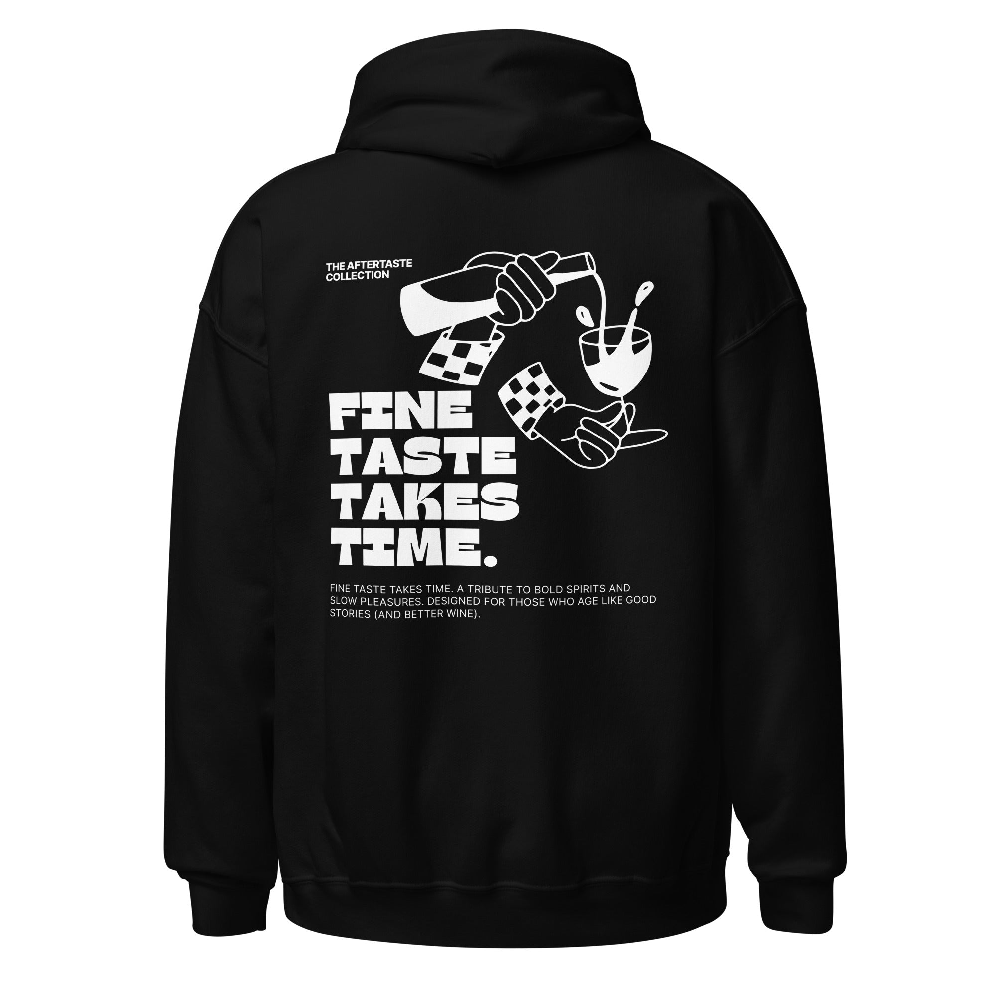 The Aftertaste Collection - Fine taste takes time | Hoodie Dark - Foodies Gifts – by The Foodies Club 