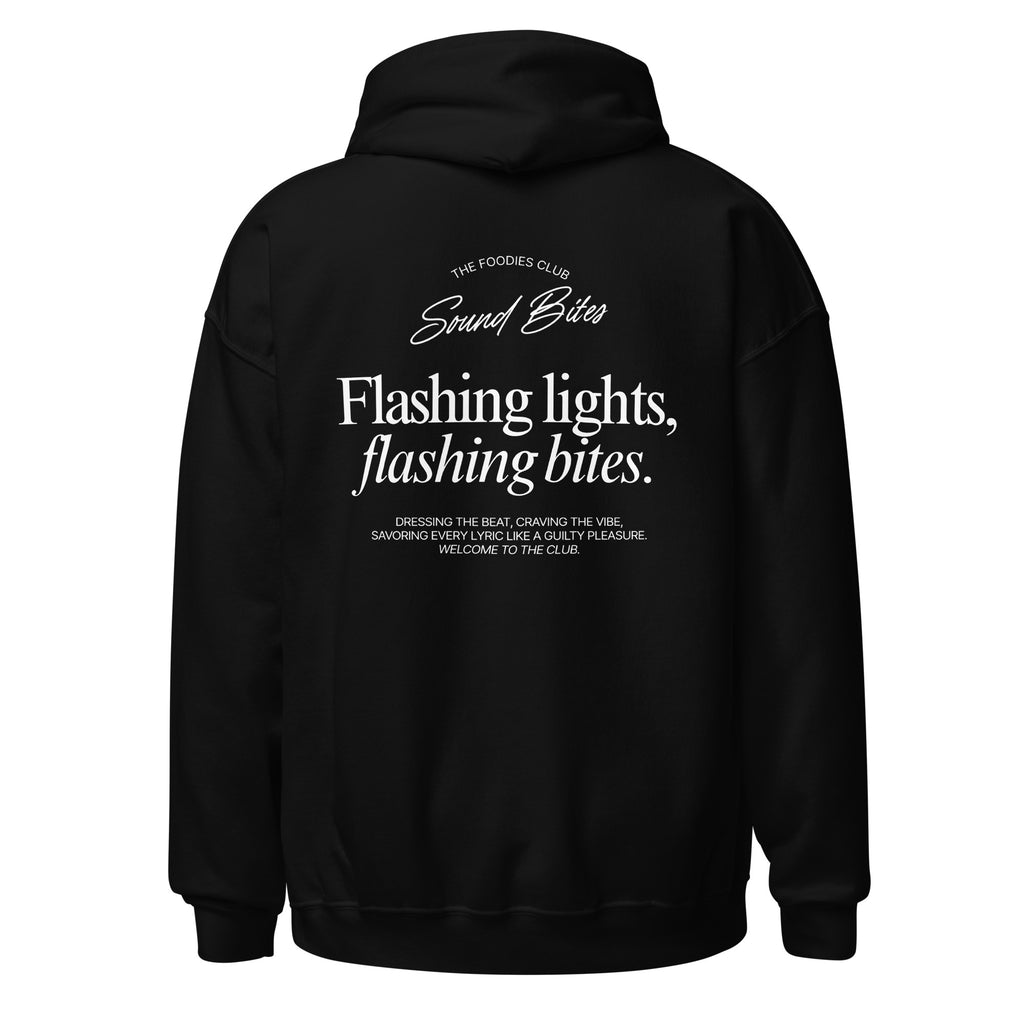 Flashing lights, flashing bites | Hoodie Dark - Foodies Gifts – by The Foodies Club 
