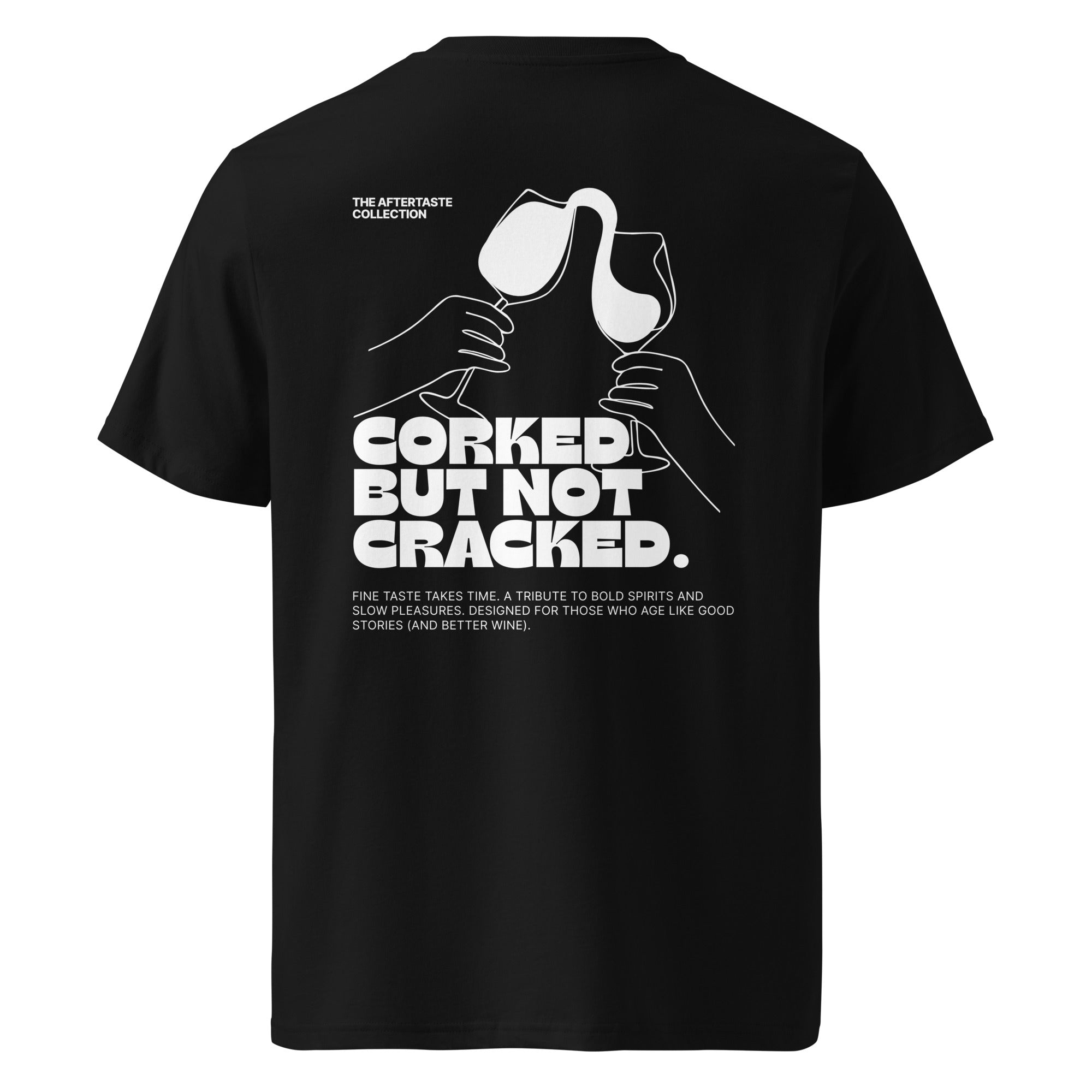 The Aftertaste Collection - Corked but not cracked | T-shirt Dark - Foodies Gifts – by The Foodies Club 