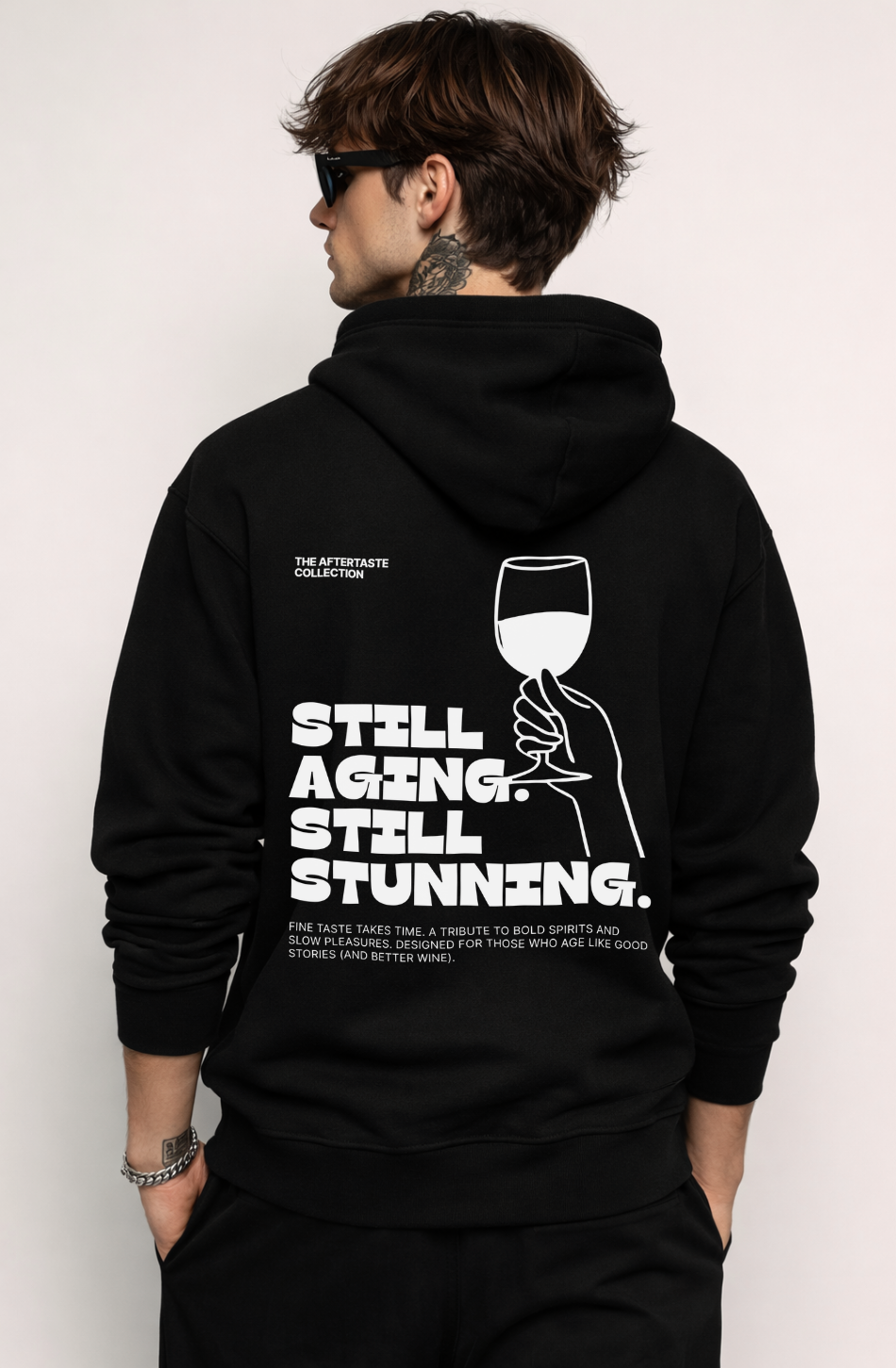 The Aftertaste Collection - Still aging. Still stunning | Hoodie Dark - Foodies Gifts – by The Foodies Club 
