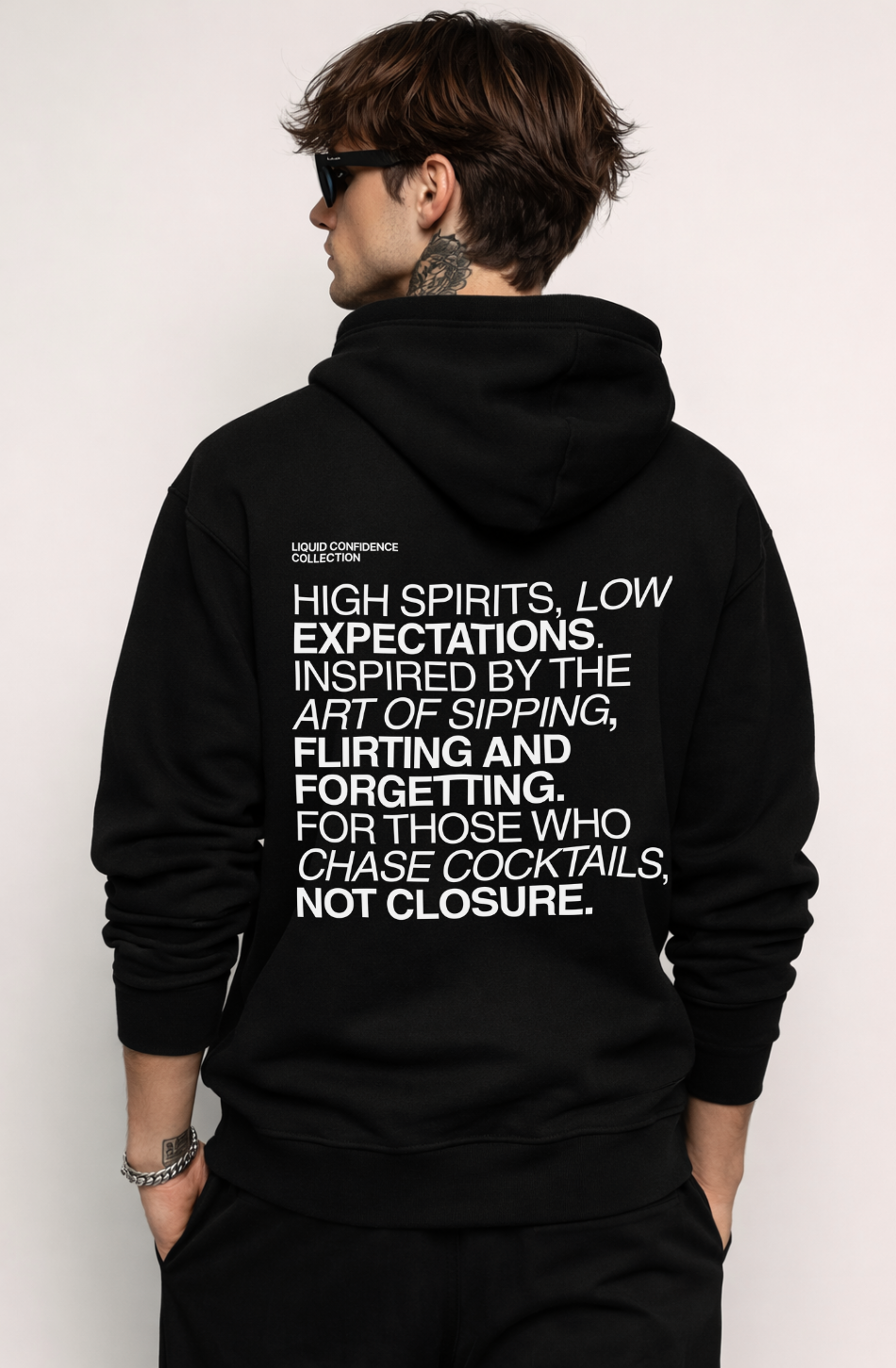 The Foodies Club - Liquid Confidence | Hoodie Dark - Foodies Gifts – by The Foodies Club 
