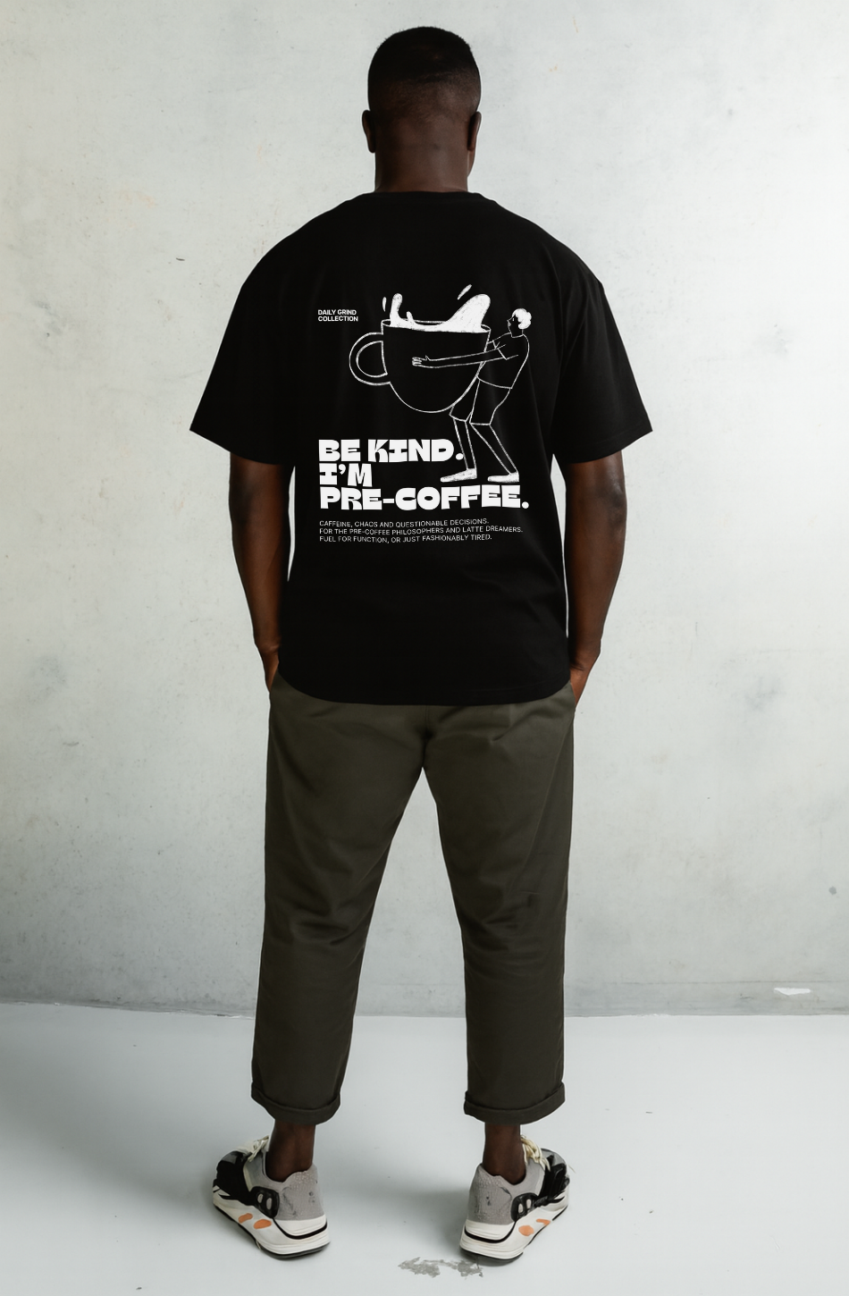 Daily Grind Collection - Be kind. I'm pre-coffee | T-shirt Dark - Foodies Gifts – by The Foodies Club 