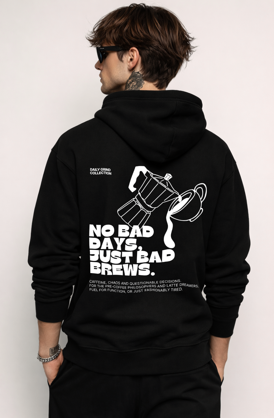 Daily Grind Collection - No bad days, just bad brews | Hoodie Dark - Foodies Gifts – by The Foodies Club 
