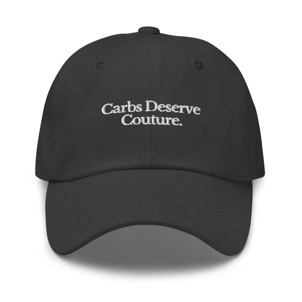 The Foodies Club - Carbs Deserve Couture | Boné Dark - Foodies Gifts – by The Foodies Club 