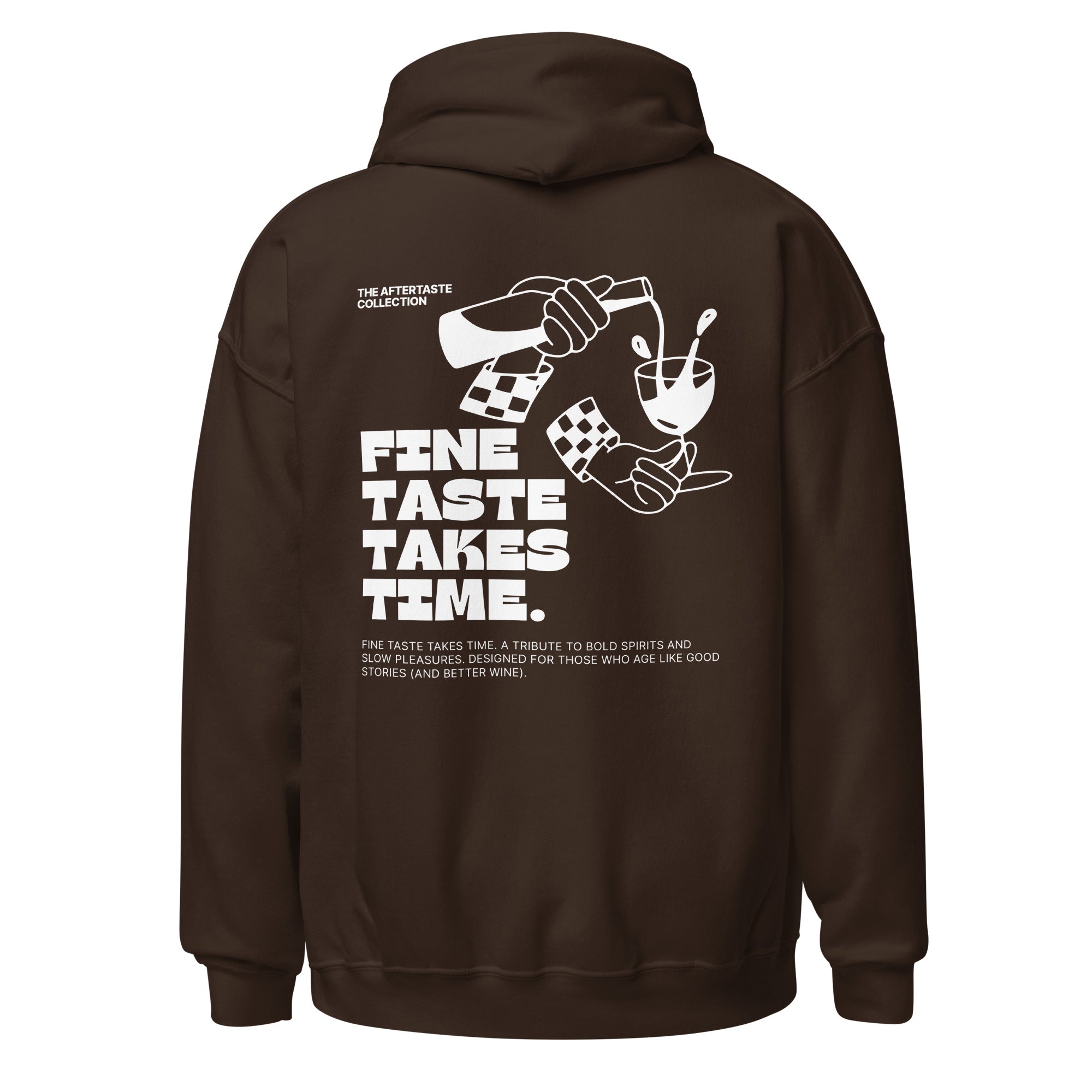 The Aftertaste Collection - Fine taste takes time | Hoodie Dark - Foodies Gifts – by The Foodies Club 