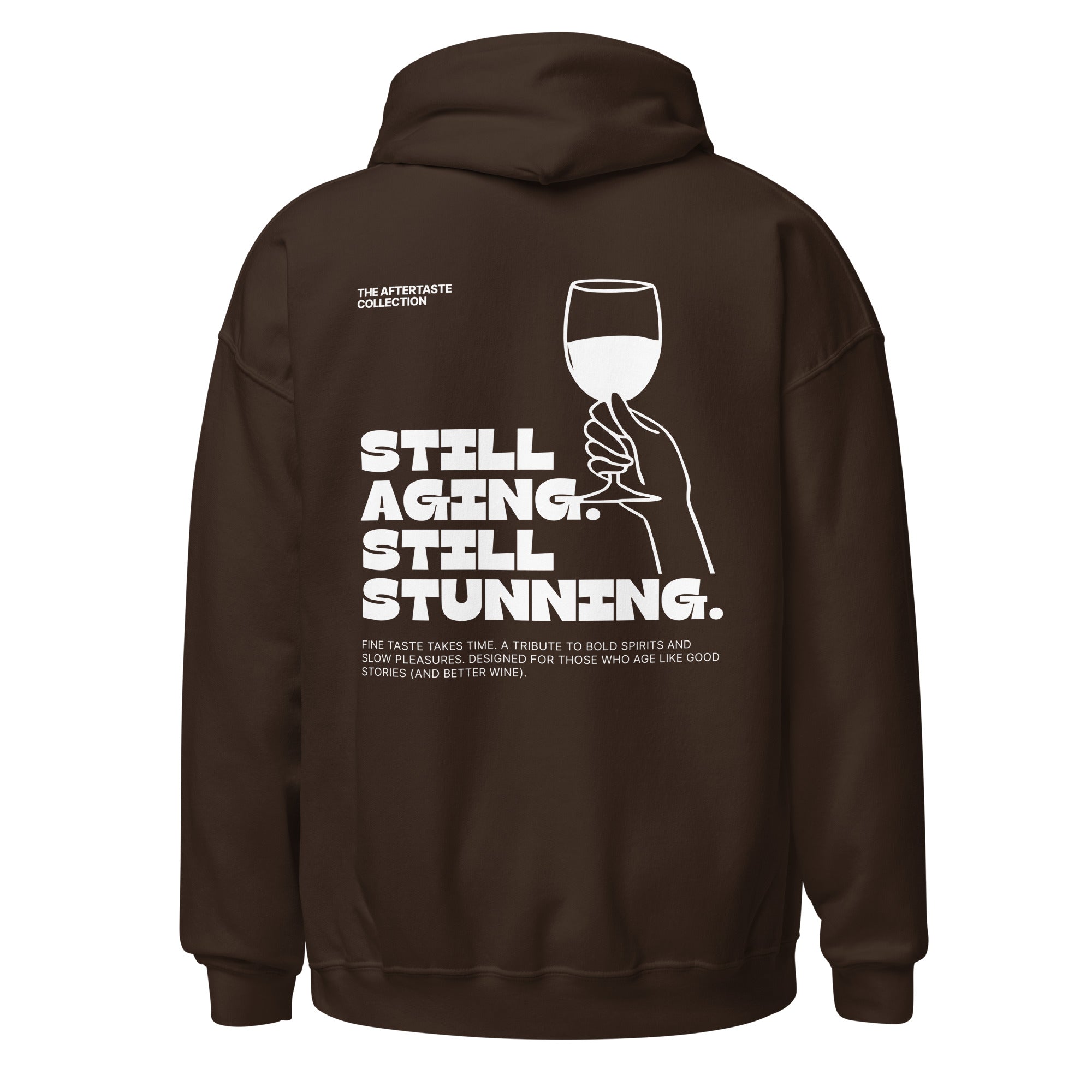 The Aftertaste Collection - Still aging. Still stunning | Hoodie Dark - Foodies Gifts – by The Foodies Club 
