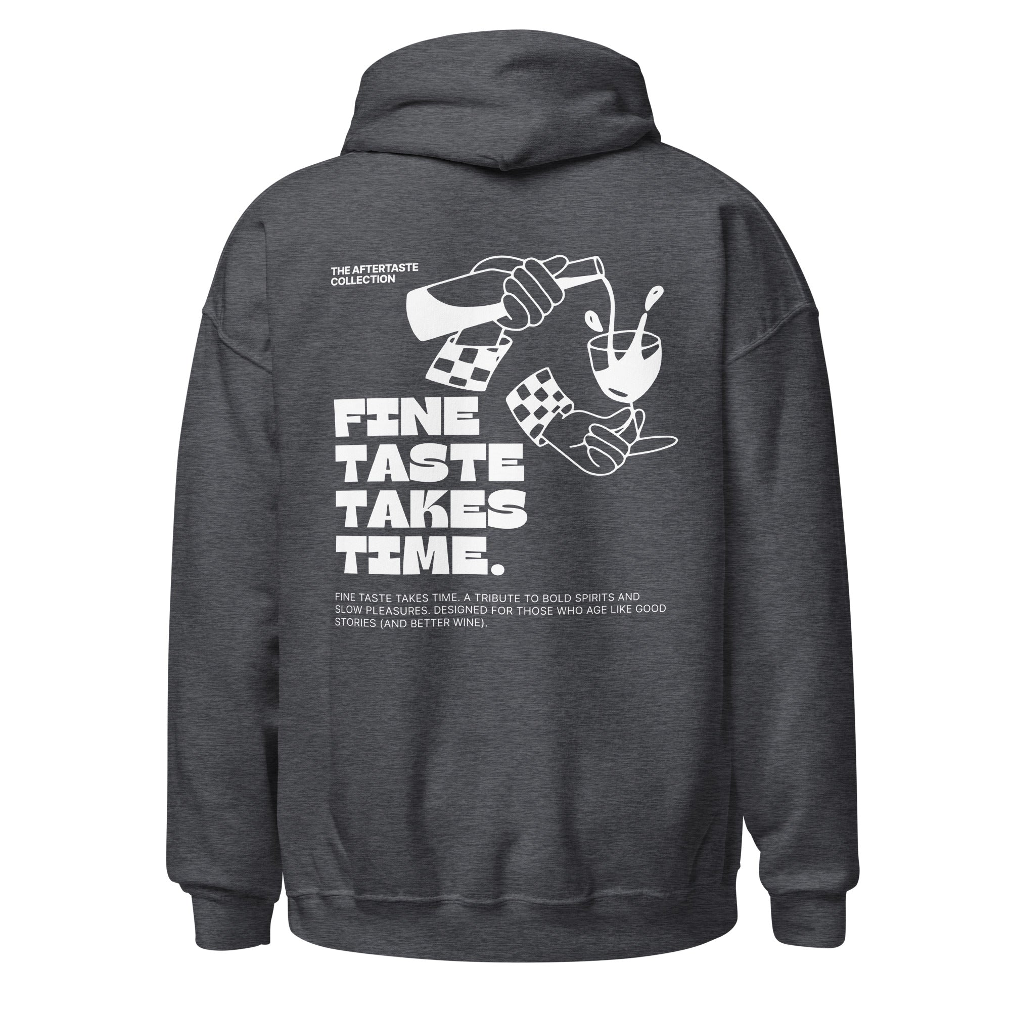 The Aftertaste Collection - Fine taste takes time | Hoodie Dark - Foodies Gifts – by The Foodies Club 