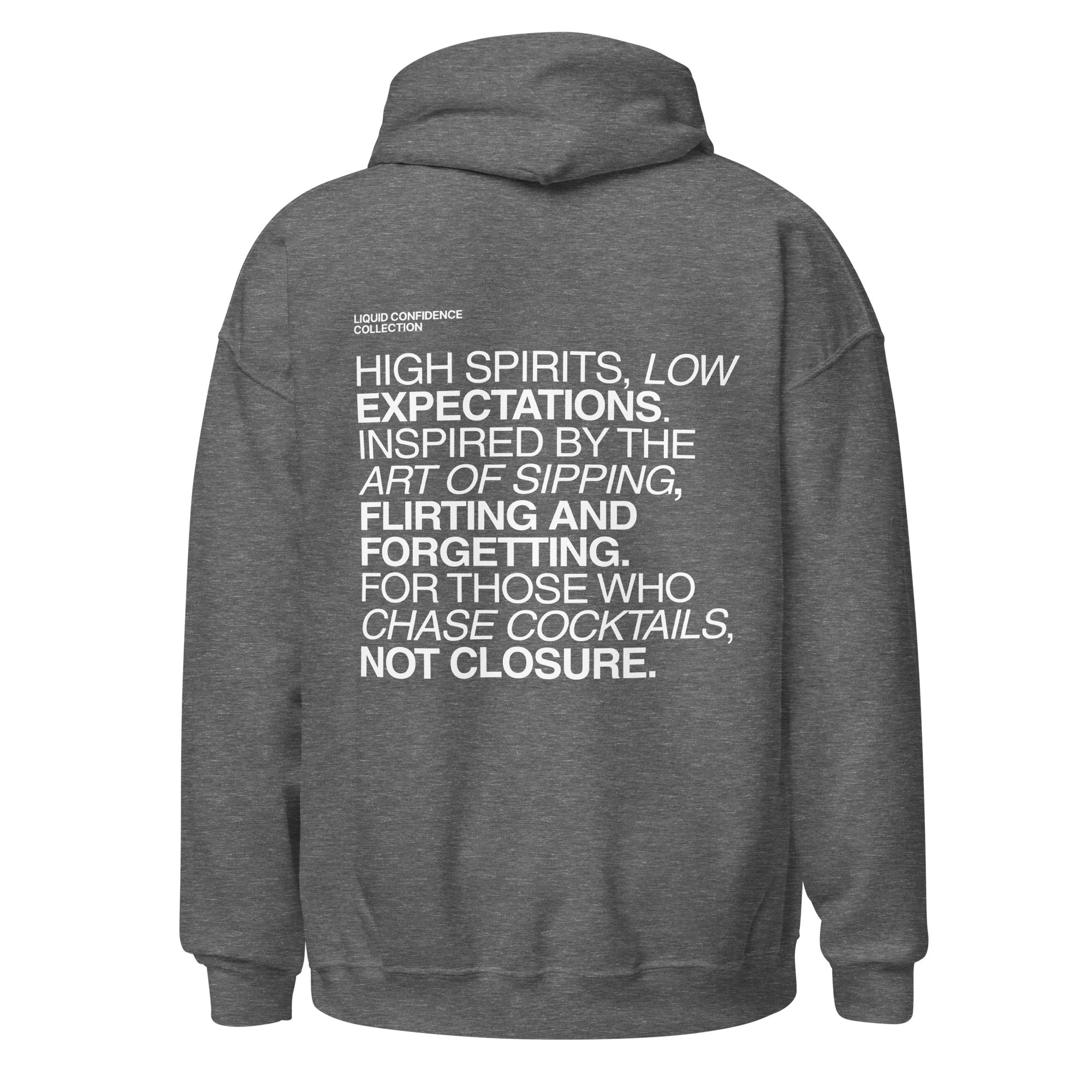 The Foodies Club - Liquid Confidence | Hoodie Dark - Foodies Gifts – by The Foodies Club 