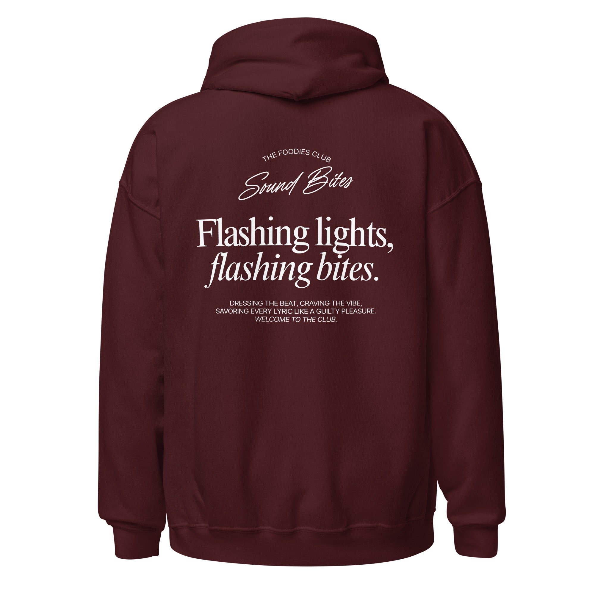 Flashing lights, flashing bites | Hoodie Dark - Foodies Gifts – by The Foodies Club 