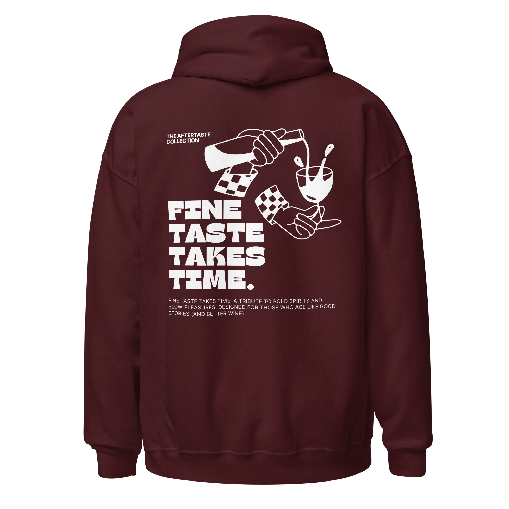 The Aftertaste Collection - Fine taste takes time | Hoodie Dark - Foodies Gifts – by The Foodies Club 