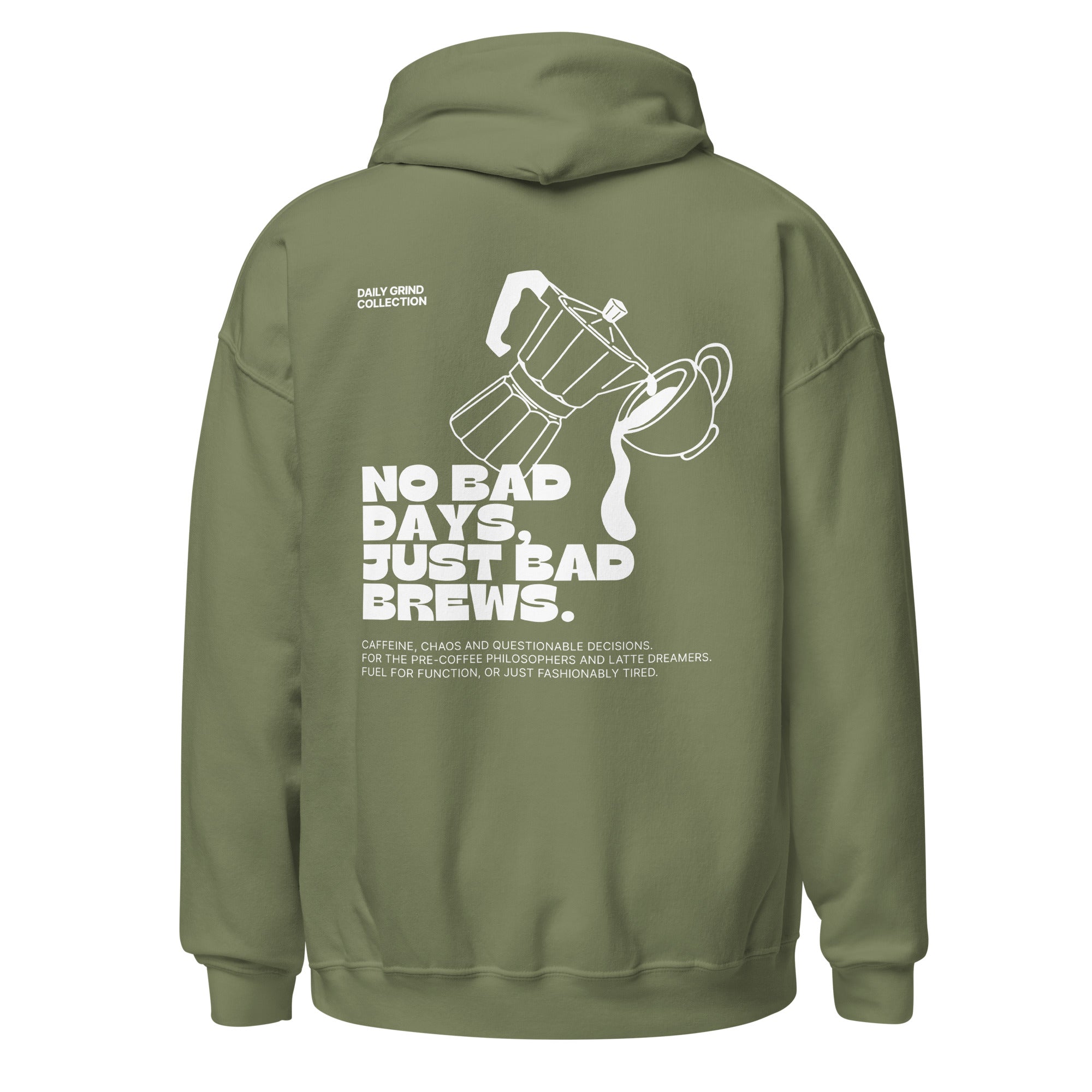 Daily Grind Collection - No bad days, just bad brews | Hoodie Dark - Foodies Gifts – by The Foodies Club 