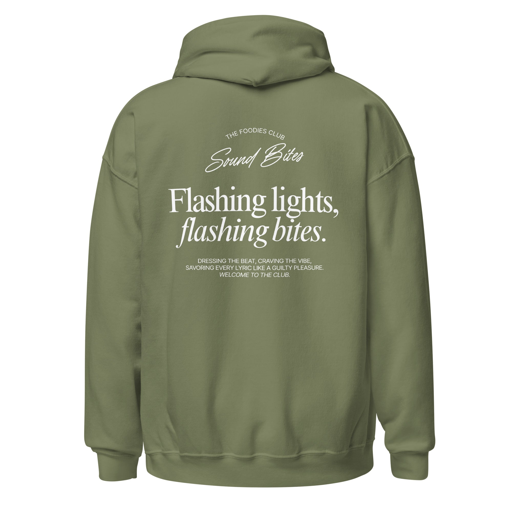Flashing lights, flashing bites | Hoodie Dark - Foodies Gifts – by The Foodies Club 