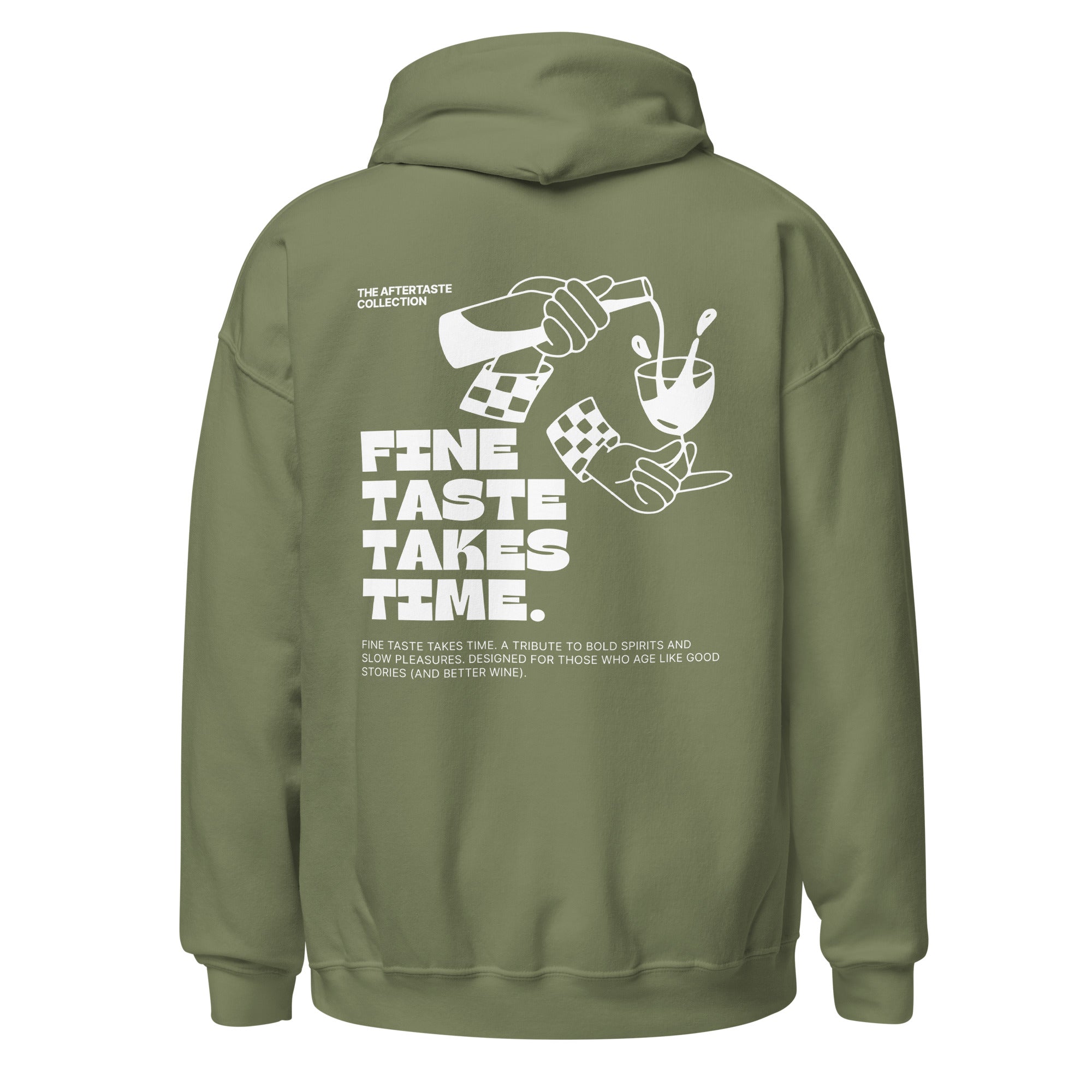 The Aftertaste Collection - Fine taste takes time | Hoodie Dark - Foodies Gifts – by The Foodies Club 