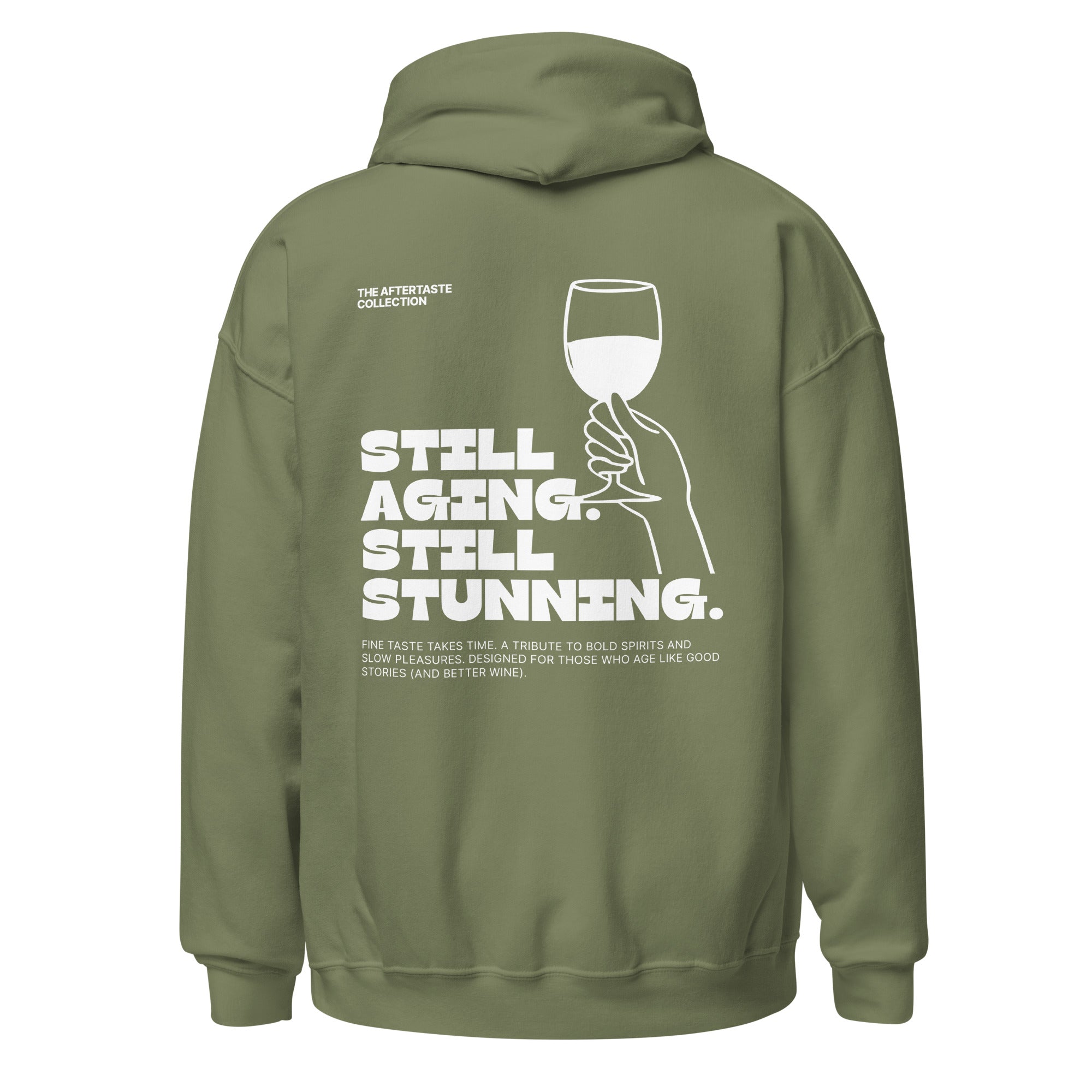 The Aftertaste Collection - Still aging. Still stunning | Hoodie Dark - Foodies Gifts – by The Foodies Club 