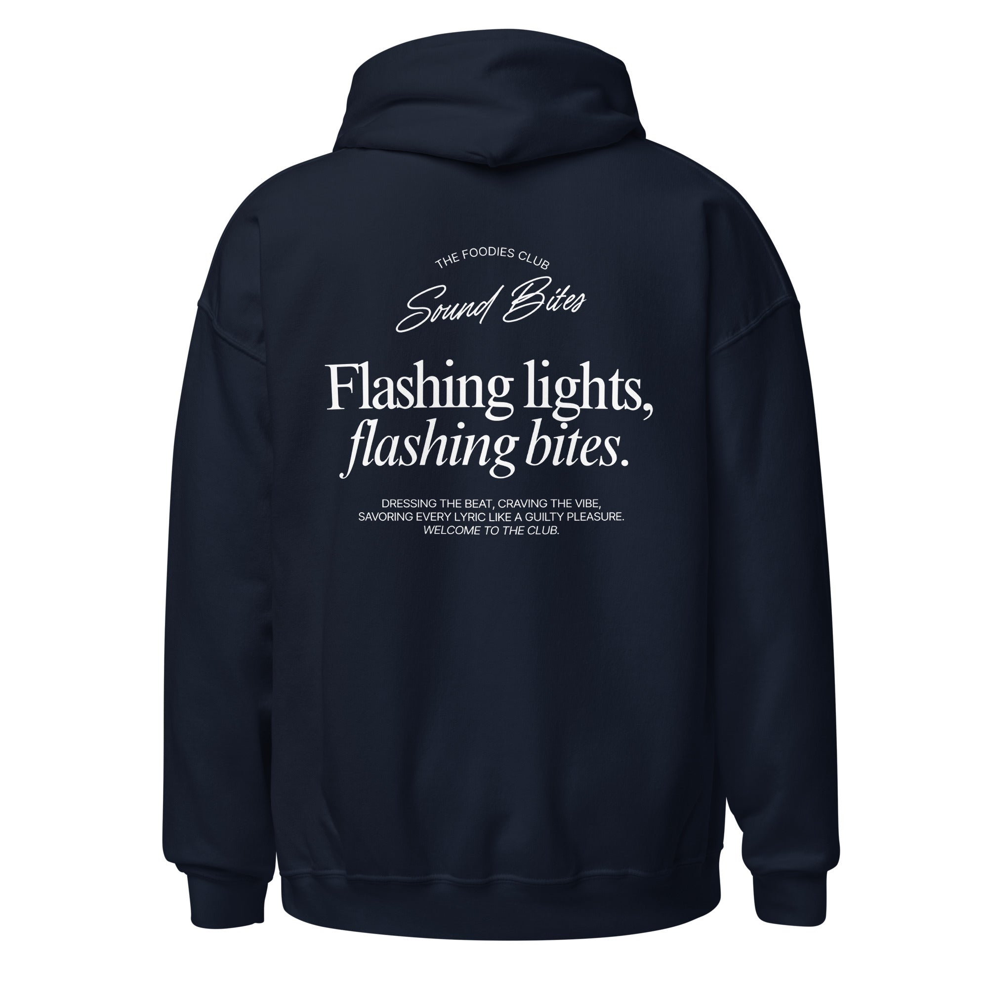 Flashing lights, flashing bites | Hoodie Dark - Foodies Gifts – by The Foodies Club 