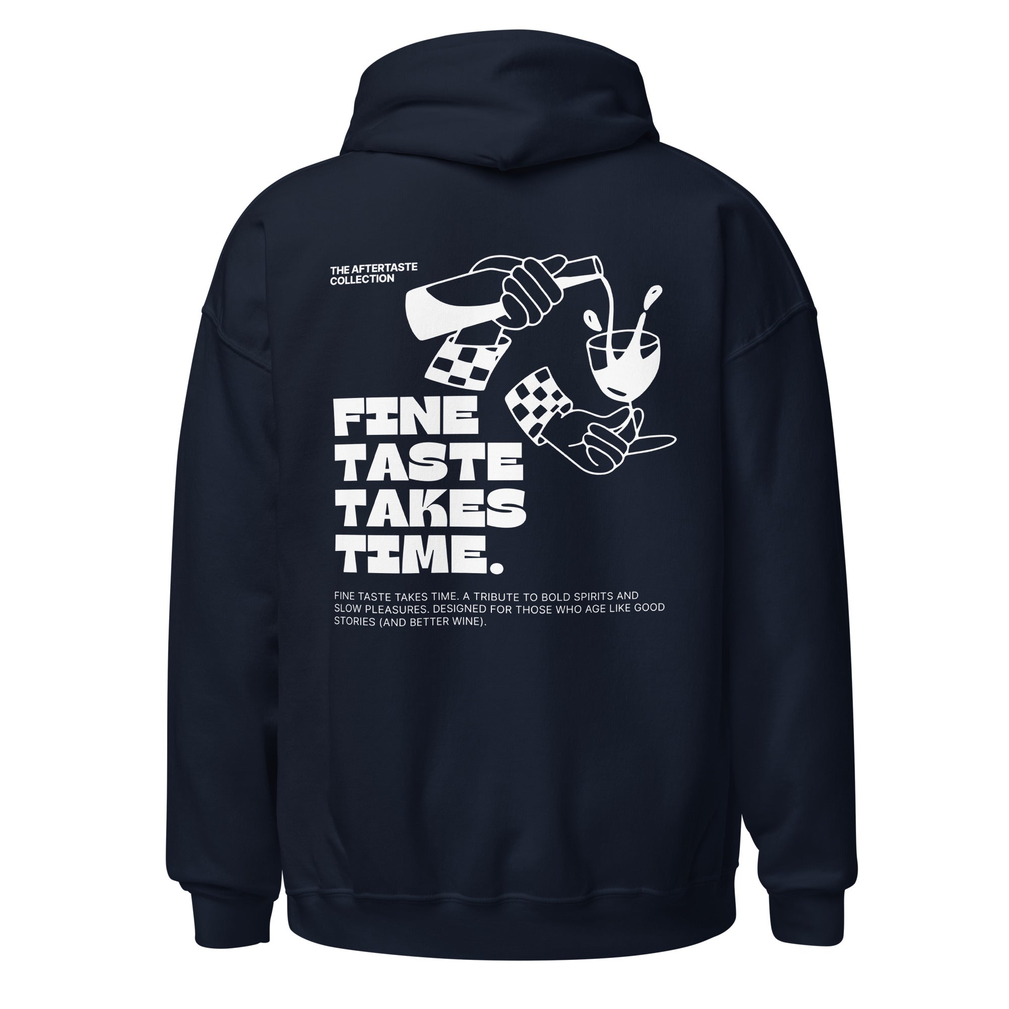 The Aftertaste Collection - Fine taste takes time | Hoodie Dark - Foodies Gifts – by The Foodies Club 