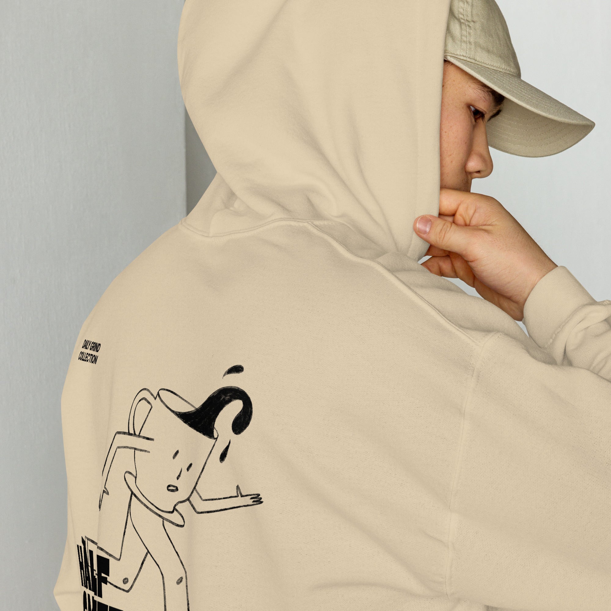 Daily Grind Collection - Half caffeine, half chaos | Hoodie Light - Foodies Gifts – by The Foodies Club 