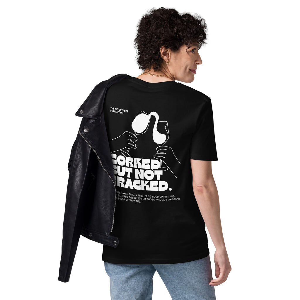 The Aftertaste Collection - Corked but not cracked | T-shirt Dark - Foodies Gifts – by The Foodies Club 