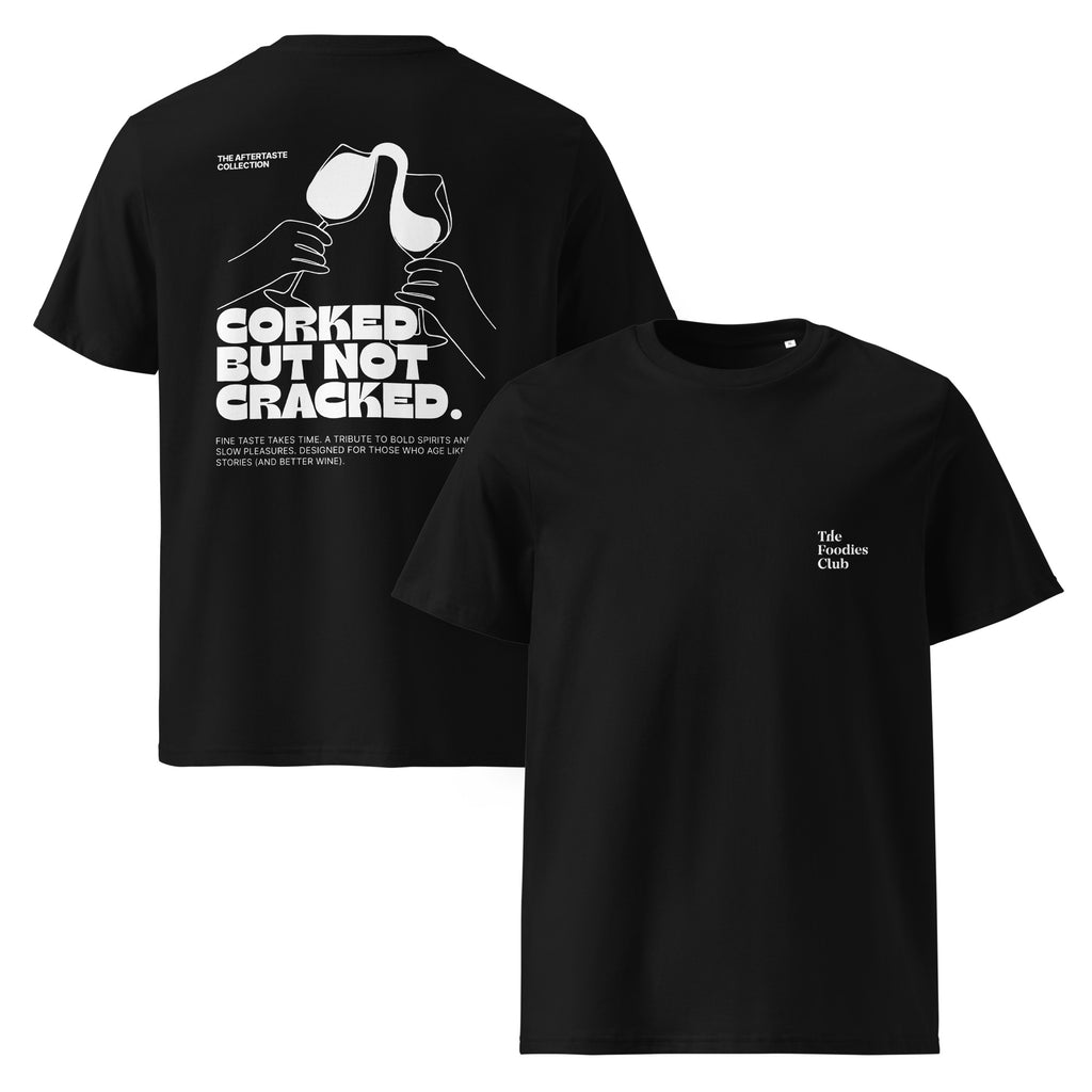 The Aftertaste Collection - Corked but not cracked | T-shirt Dark - Foodies Gifts – by The Foodies Club 