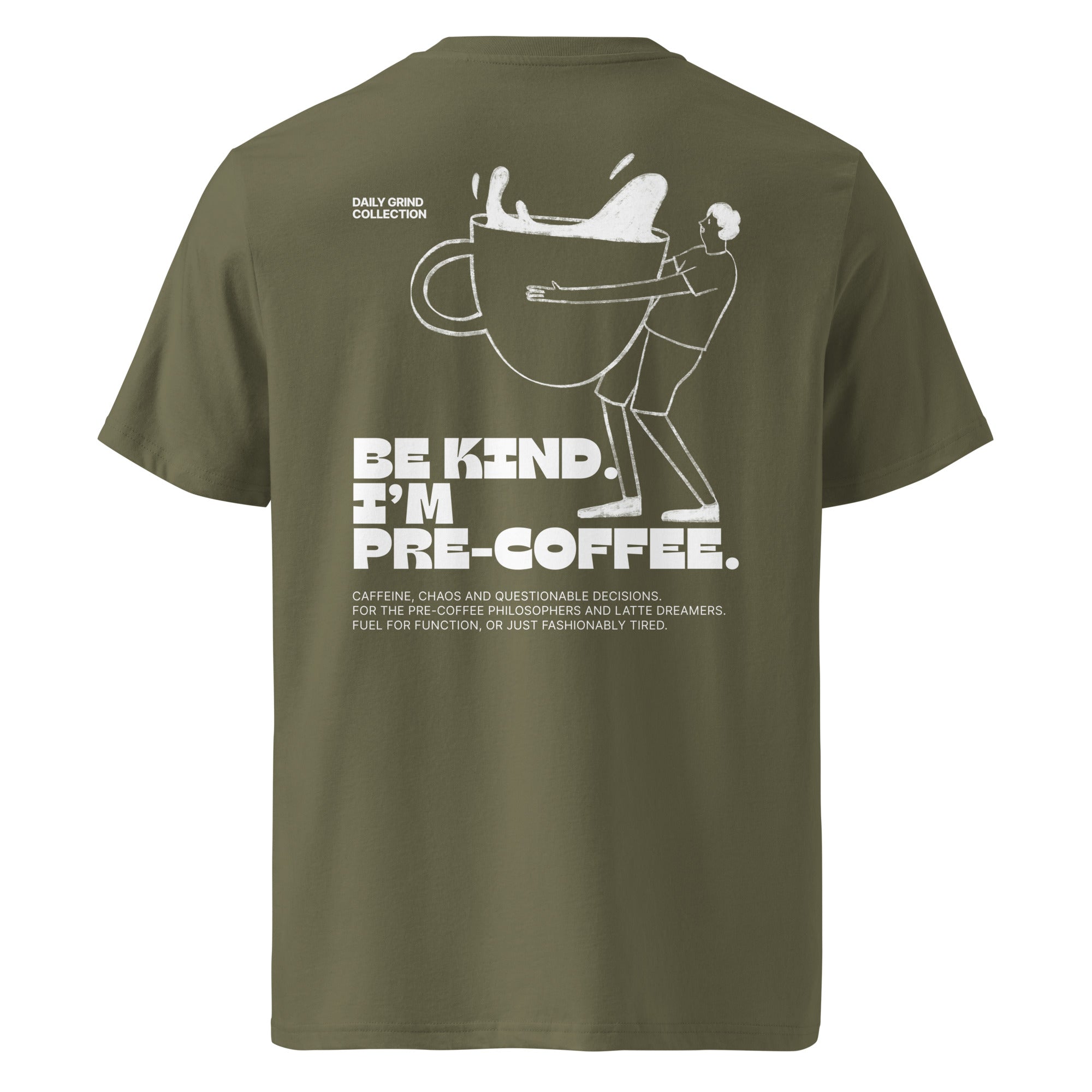 Daily Grind Collection - Be kind. I'm pre-coffee | T-shirt Dark - Foodies Gifts – by The Foodies Club 