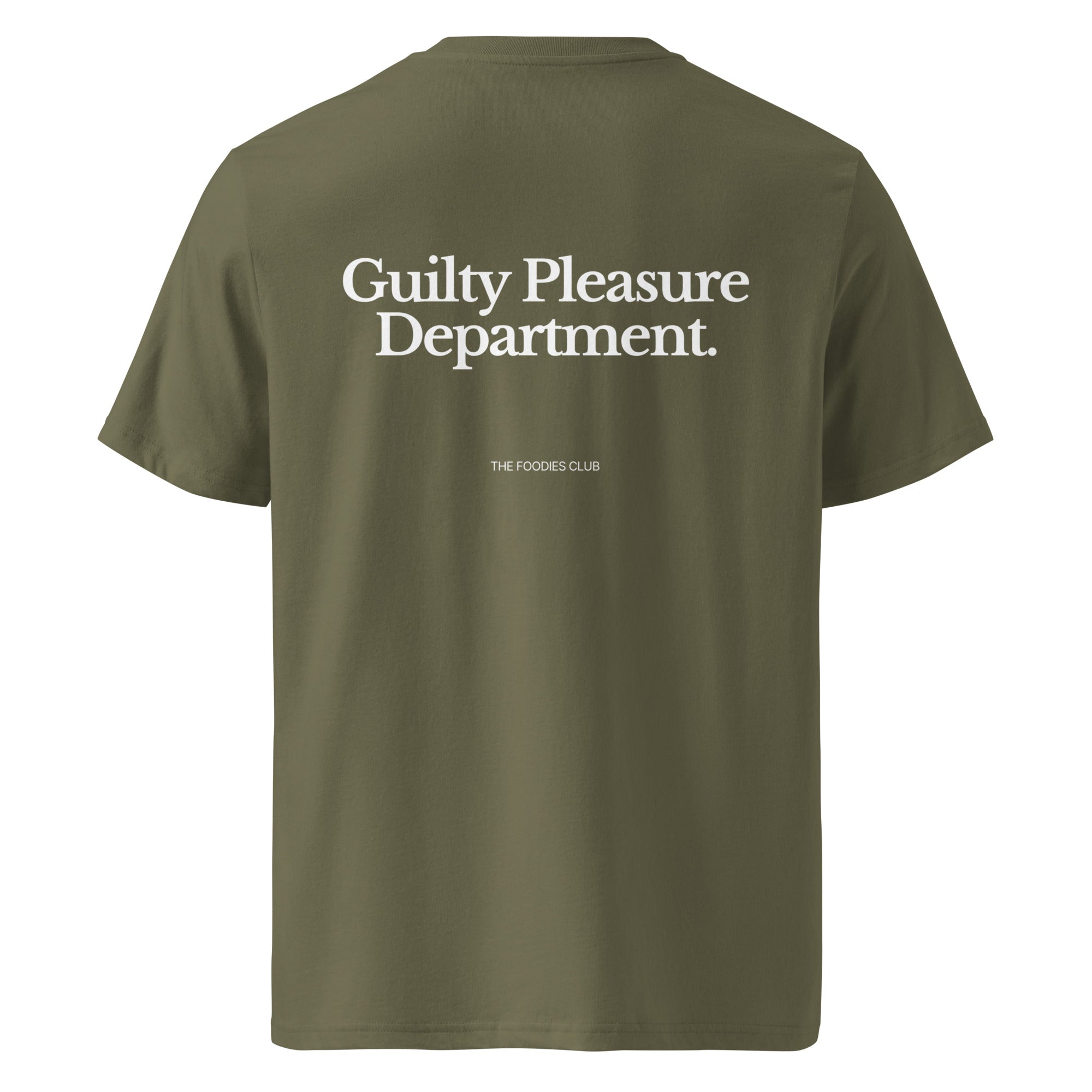 The Foodies Club - Guilty Pleasure Department | T-shirt Dark - Foodies Gifts – by The Foodies Club 